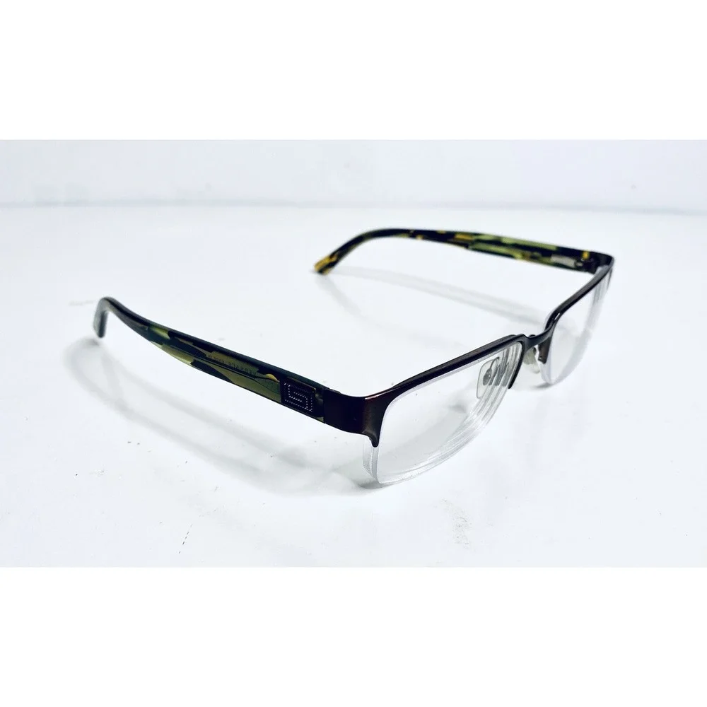 Versace Brown Metal Green Tortoise Lucite Glasses Italy MOD 1184 1320 53 18 140